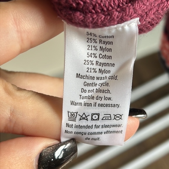 Janie and Jack Burgundy Sweater with White Accents 02 12-18 months baby unisex - Picture 4 of 4